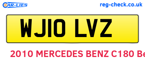 WJ10LVZ are the vehicle registration plates.