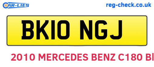 BK10NGJ are the vehicle registration plates.