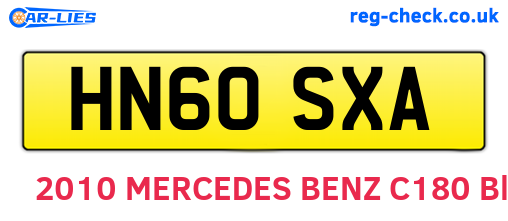 HN60SXA are the vehicle registration plates.