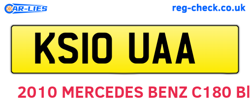 KS10UAA are the vehicle registration plates.
