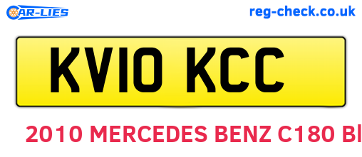 KV10KCC are the vehicle registration plates.
