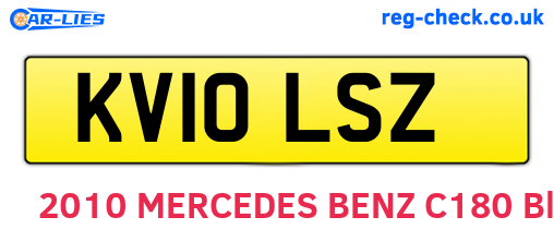 KV10LSZ are the vehicle registration plates.