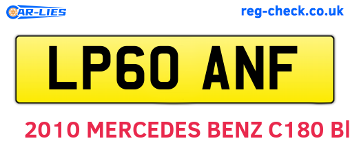 LP60ANF are the vehicle registration plates.