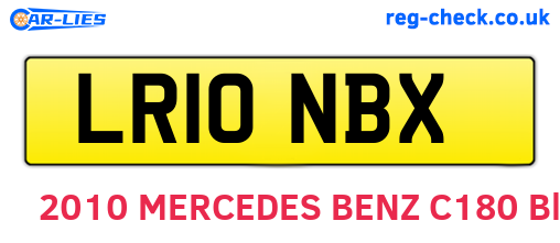 LR10NBX are the vehicle registration plates.