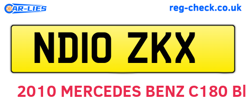 ND10ZKX are the vehicle registration plates.
