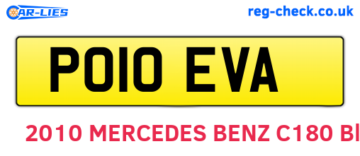 PO10EVA are the vehicle registration plates.