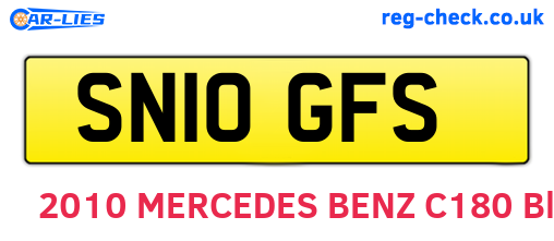 SN10GFS are the vehicle registration plates.