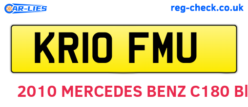 KR10FMU are the vehicle registration plates.