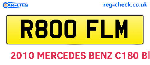 R800FLM are the vehicle registration plates.