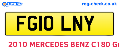FG10LNY are the vehicle registration plates.