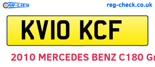 KV10KCF are the vehicle registration plates.
