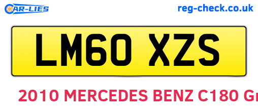 LM60XZS are the vehicle registration plates.