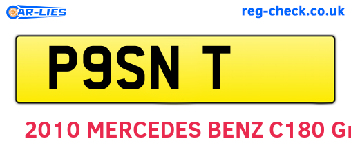 P9SNT are the vehicle registration plates.