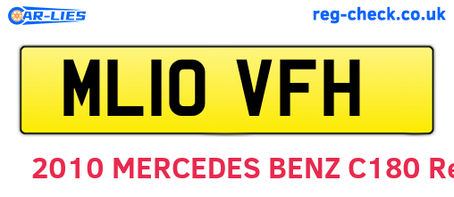 ML10VFH are the vehicle registration plates.