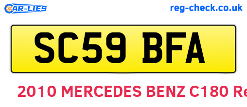 SC59BFA are the vehicle registration plates.
