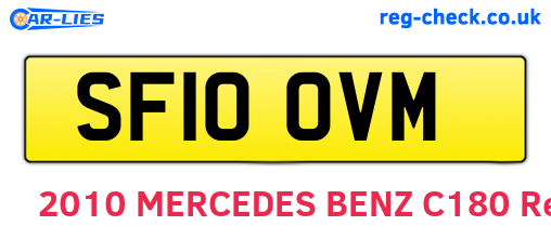 SF10OVM are the vehicle registration plates.