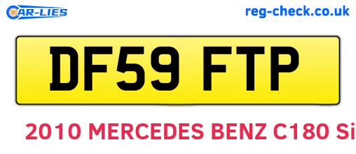 DF59FTP are the vehicle registration plates.