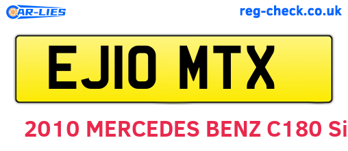 EJ10MTX are the vehicle registration plates.