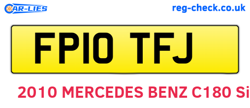 FP10TFJ are the vehicle registration plates.