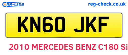 KN60JKF are the vehicle registration plates.
