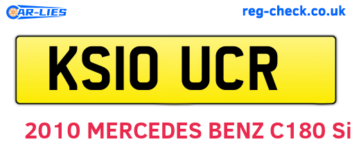 KS10UCR are the vehicle registration plates.