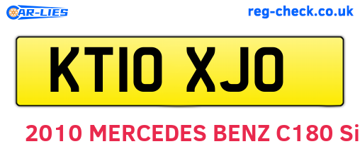 KT10XJO are the vehicle registration plates.