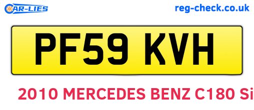 PF59KVH are the vehicle registration plates.