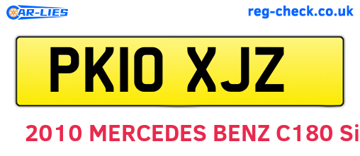 PK10XJZ are the vehicle registration plates.