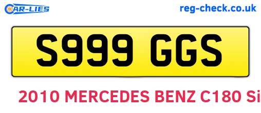 S999GGS are the vehicle registration plates.