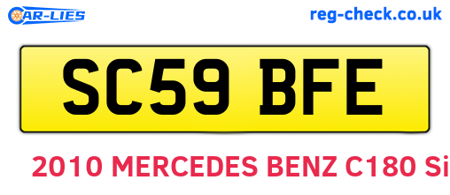 SC59BFE are the vehicle registration plates.