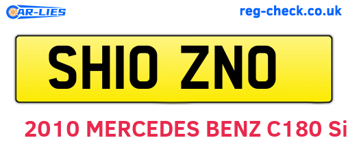 SH10ZNO are the vehicle registration plates.