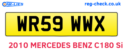 WR59WWX are the vehicle registration plates.