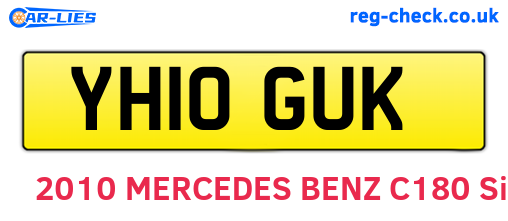 YH10GUK are the vehicle registration plates.