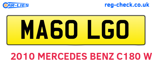 MA60LGO are the vehicle registration plates.