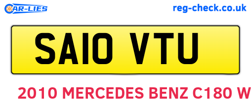 SA10VTU are the vehicle registration plates.