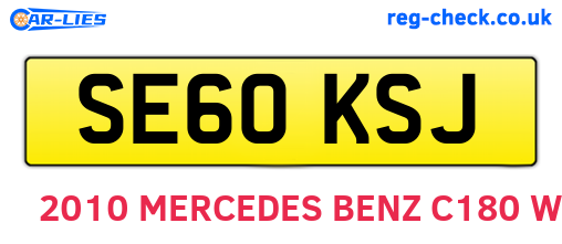 SE60KSJ are the vehicle registration plates.