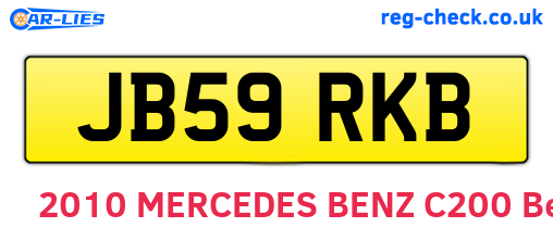 JB59RKB are the vehicle registration plates.