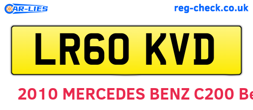 LR60KVD are the vehicle registration plates.