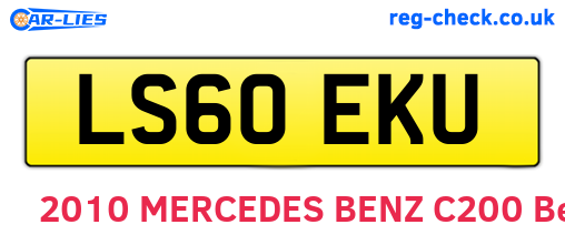 LS60EKU are the vehicle registration plates.