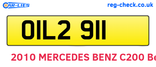 OIL2911 are the vehicle registration plates.