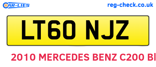 LT60NJZ are the vehicle registration plates.