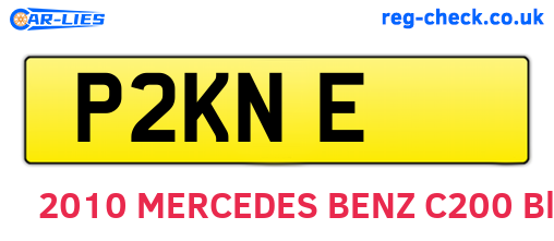 P2KNE are the vehicle registration plates.