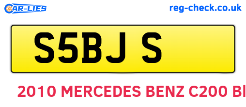 S5BJS are the vehicle registration plates.
