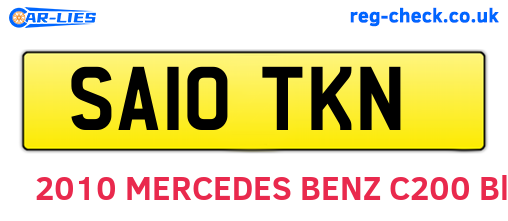 SA10TKN are the vehicle registration plates.