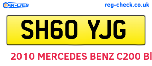 SH60YJG are the vehicle registration plates.