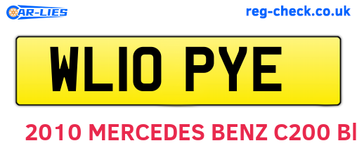 WL10PYE are the vehicle registration plates.