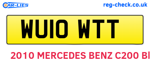 WU10WTT are the vehicle registration plates.