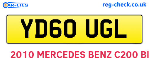 YD60UGL are the vehicle registration plates.