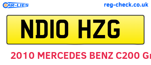 ND10HZG are the vehicle registration plates.
