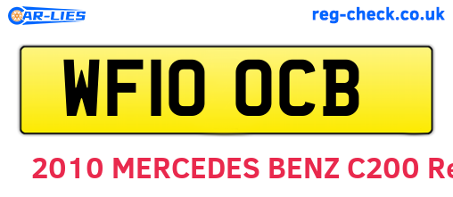 WF10OCB are the vehicle registration plates.